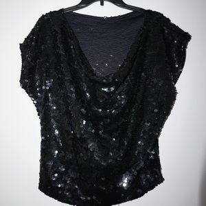 Black Sequence Top